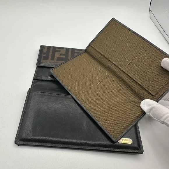 Fendi 2 PC Tri fold with slim bi fold Wallet - Picture 2 of 12